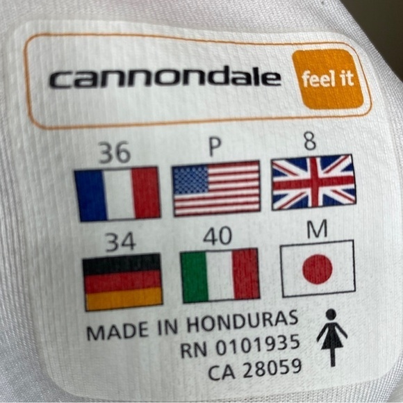 Cannondale Cycling Jersey Womens White/Powder Blue Size P = XS - Picture 7 of 10